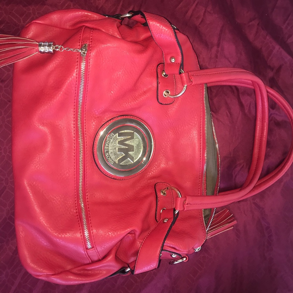 Red Michael Kors Purse